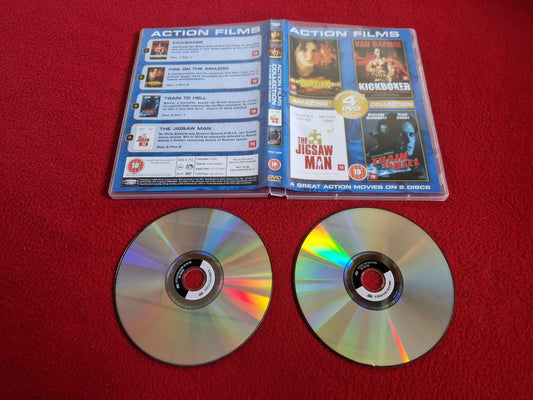 FIRE ON THE AMAZON / KICKBOXER / THE JIGSAW MAN / TRAIN TO HELL DVD
