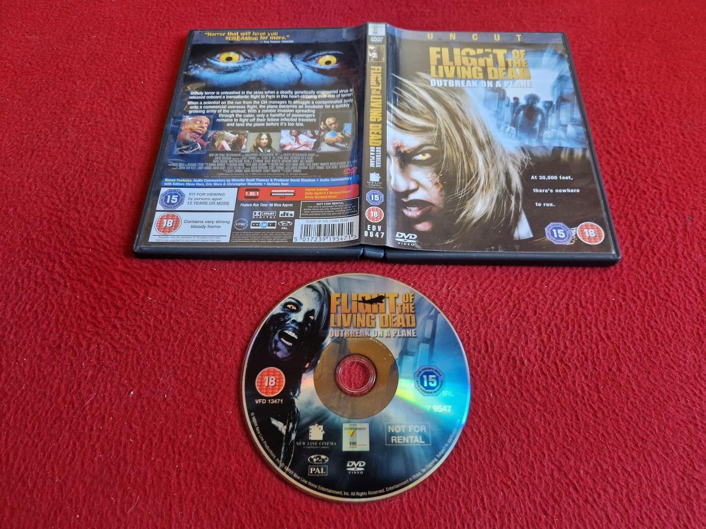 FLIGHT OF THE LIVING DEAD OUTBREAK ON A PLANE DVD