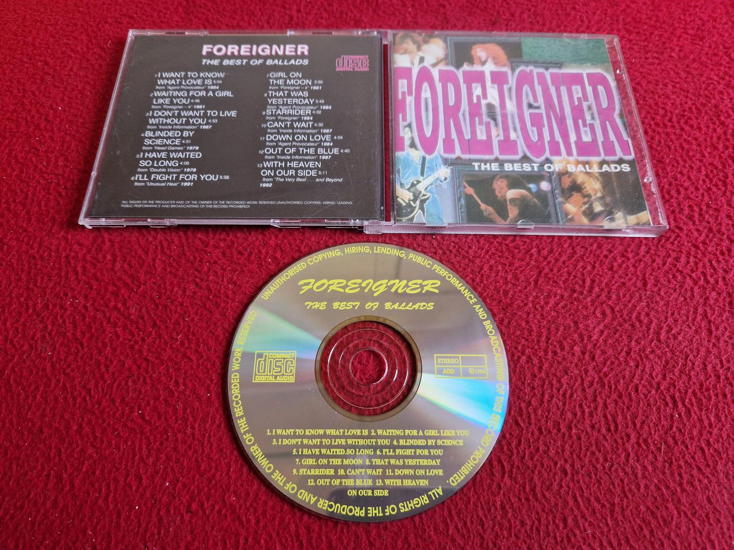FOREIGNER THE BEST OF BALLADS CD