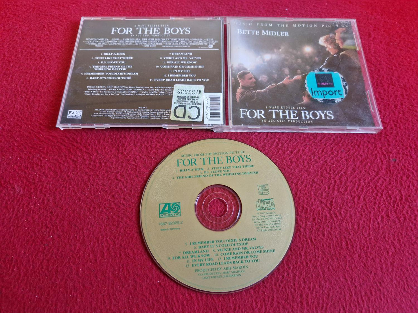 FOR THE BOYS MUSIC FROM THE MOTION PICTURE CD