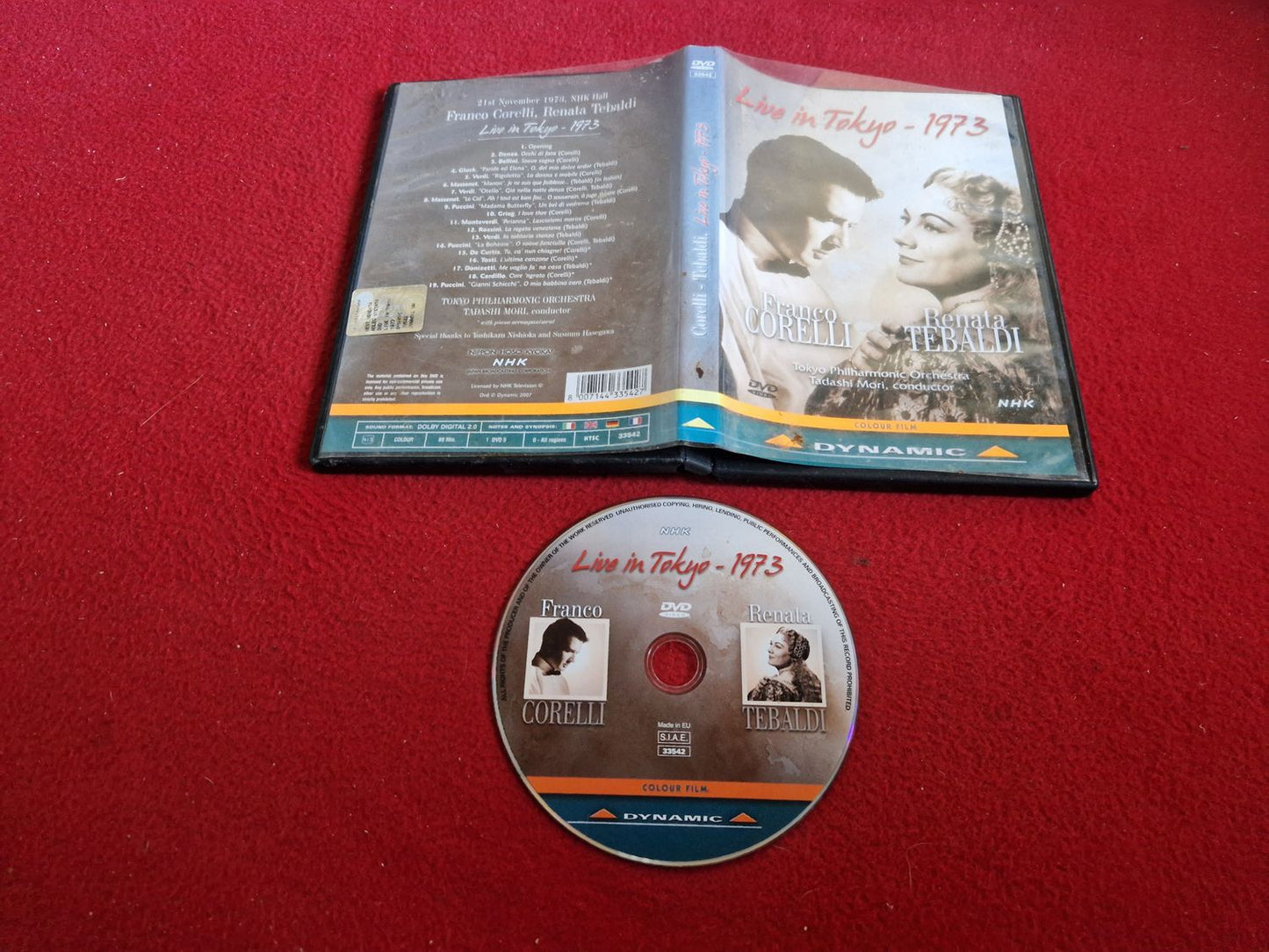 FRANCO CORELLI - RENATA TEBALDI LIVE IN TOKYO 1973 DVD