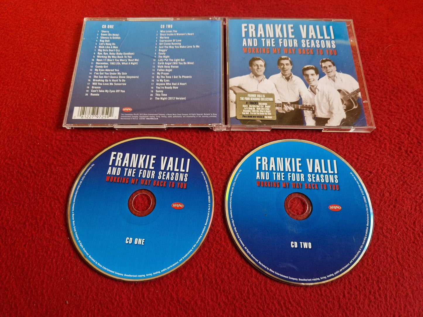 FRANKIE VALLI AND THE FOUR SEASONS WORKING MY WAY BACK TO YOU CD