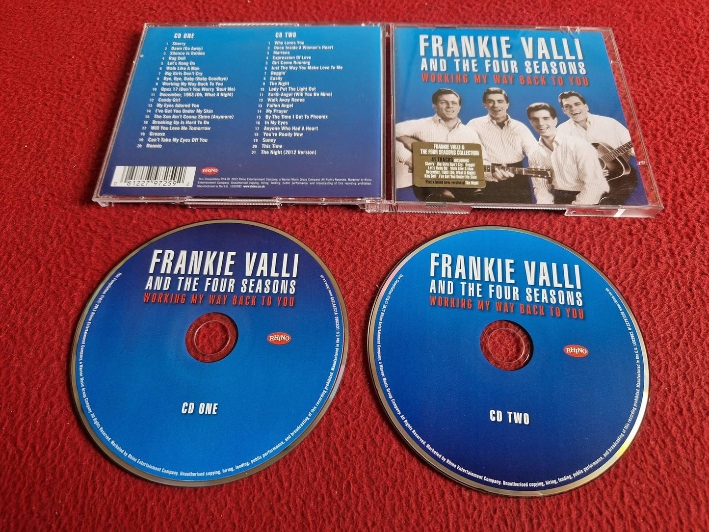 FRANKIE VALLI AND THE FOUR SEASONS WORKING MY WAY BACK TO YOU CD