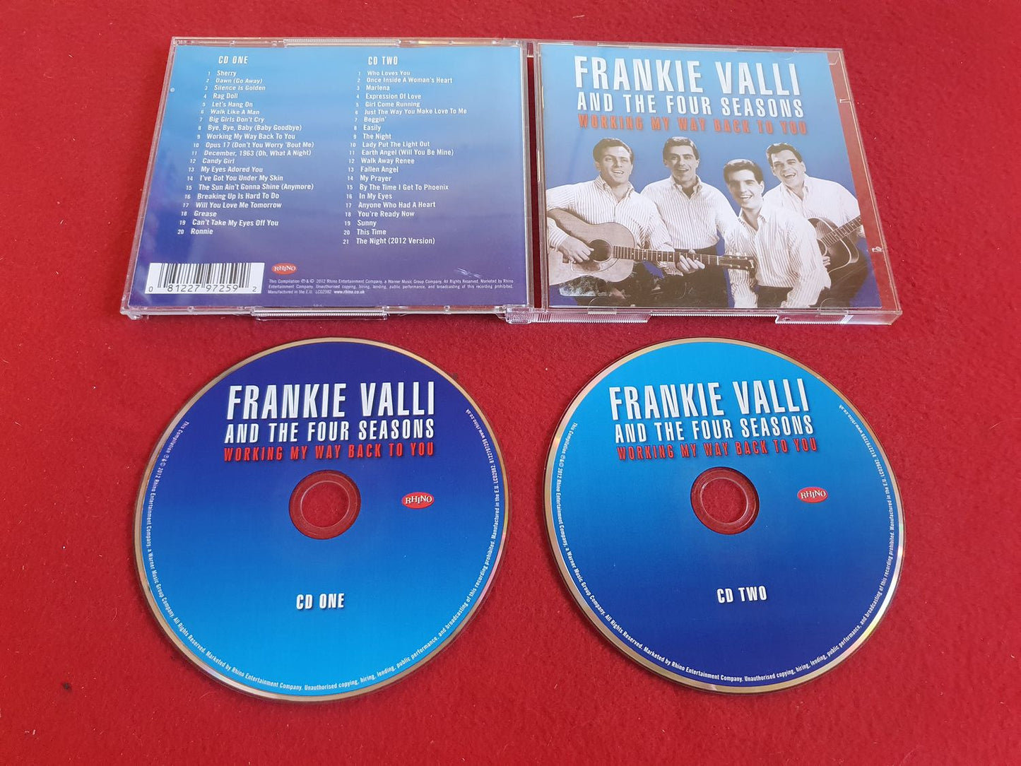 FRANKIE VALLI AND THE FOUR SEASONS WORKING MY WAY BACK TO YOU till CD