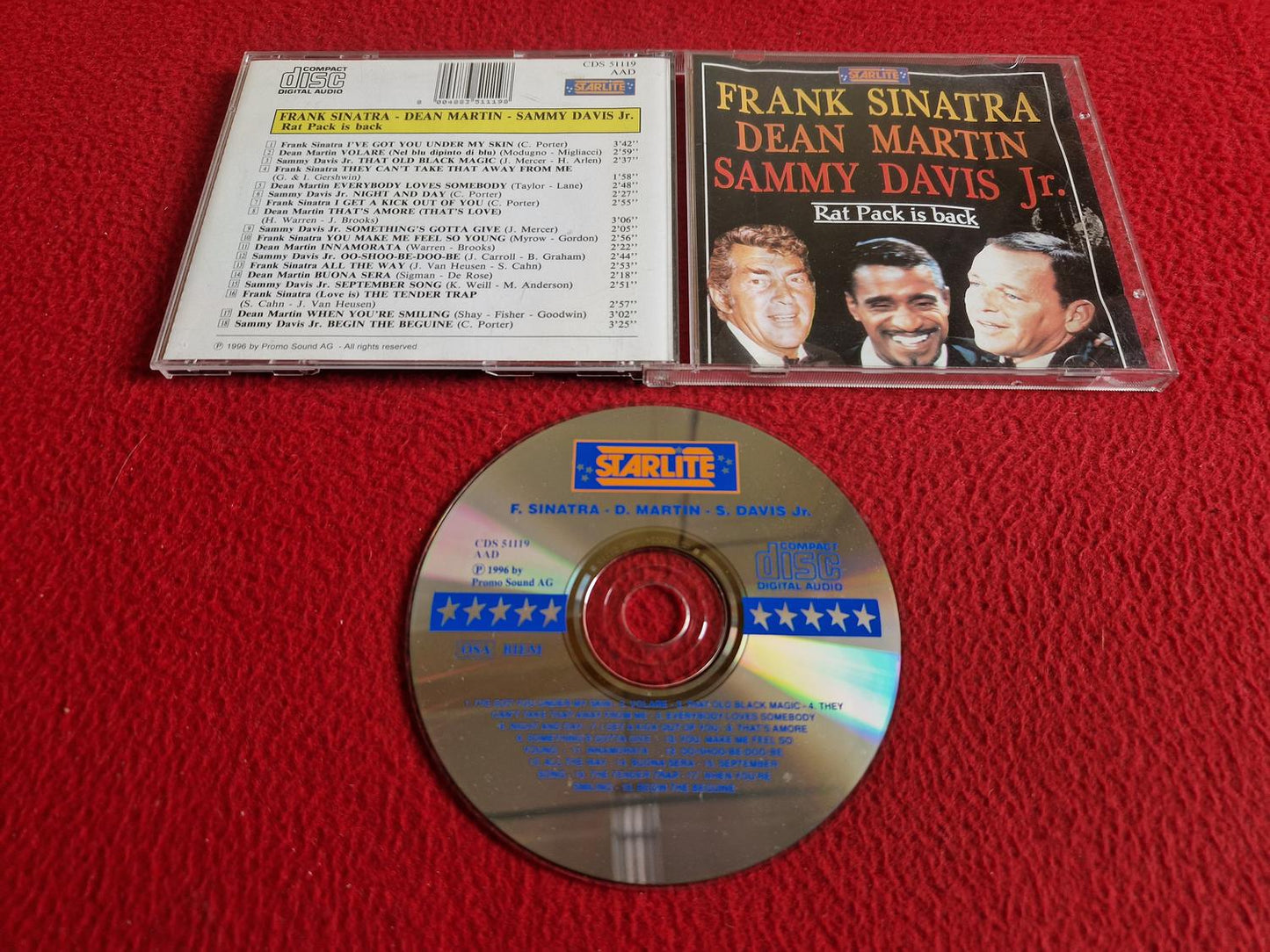 FRANK SINATRA DEAN MARTIN SAMMY DAVIS JR RAT PACK IS BACK CD