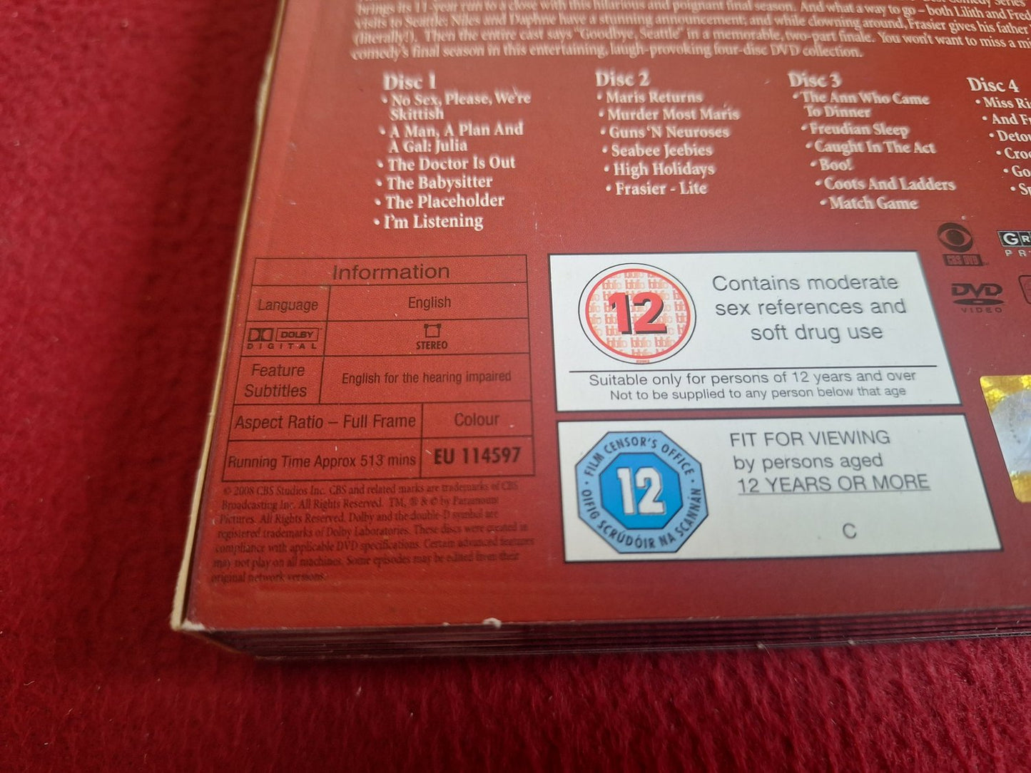FRASIER FINAL SEASON BOX DVD
