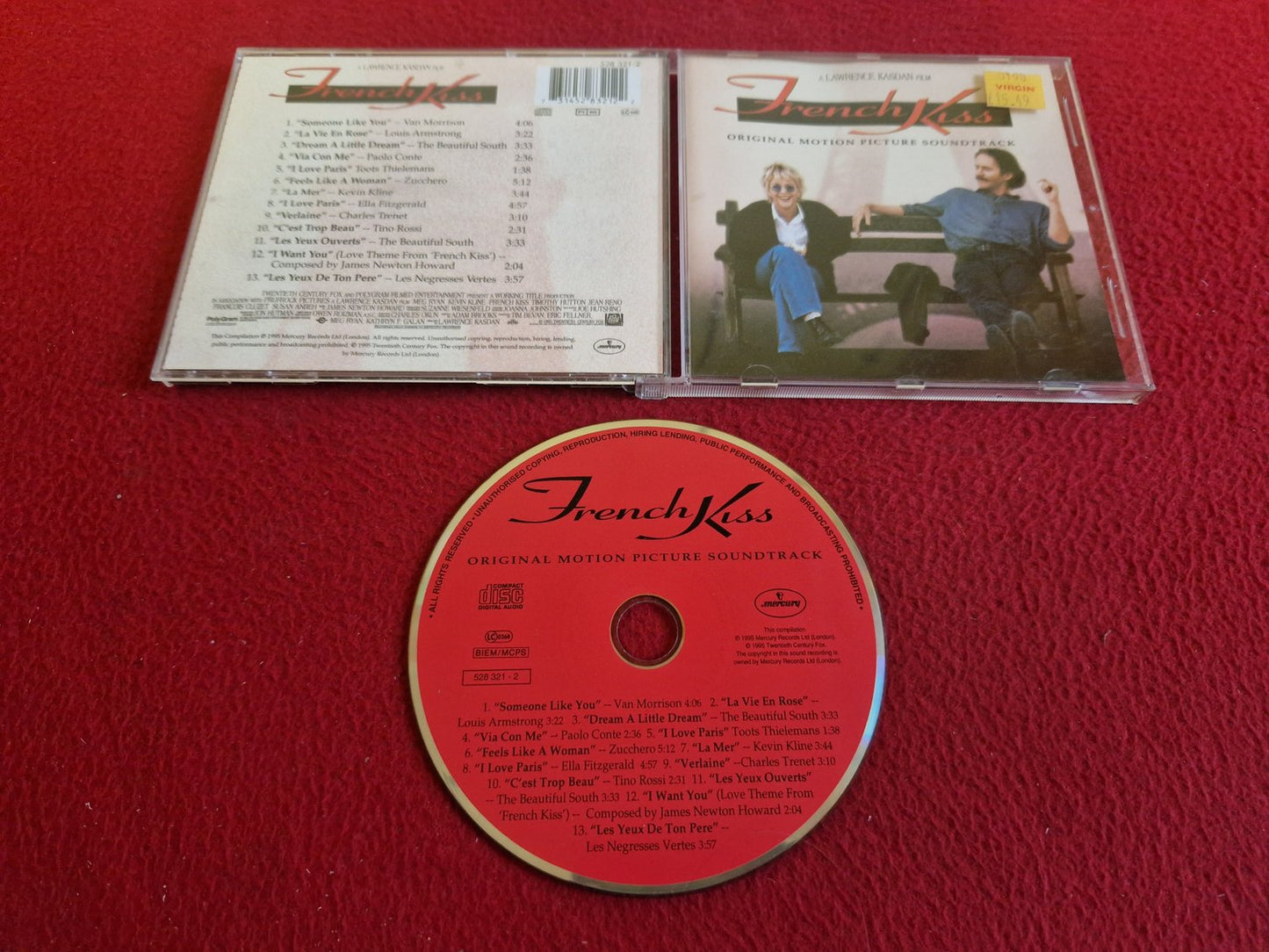 FRENCH KISS ORIGINAL MOTION PICTURE SOUNDTRACK CD