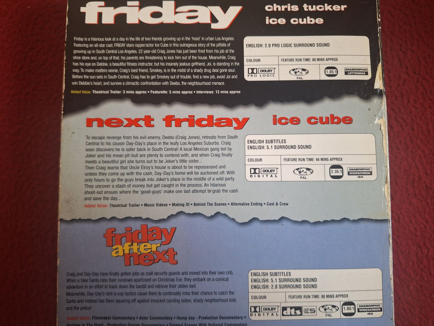 FRIDAY / NEXT FRIDAY / FRIDAY AFTER NEXT BOX DVD