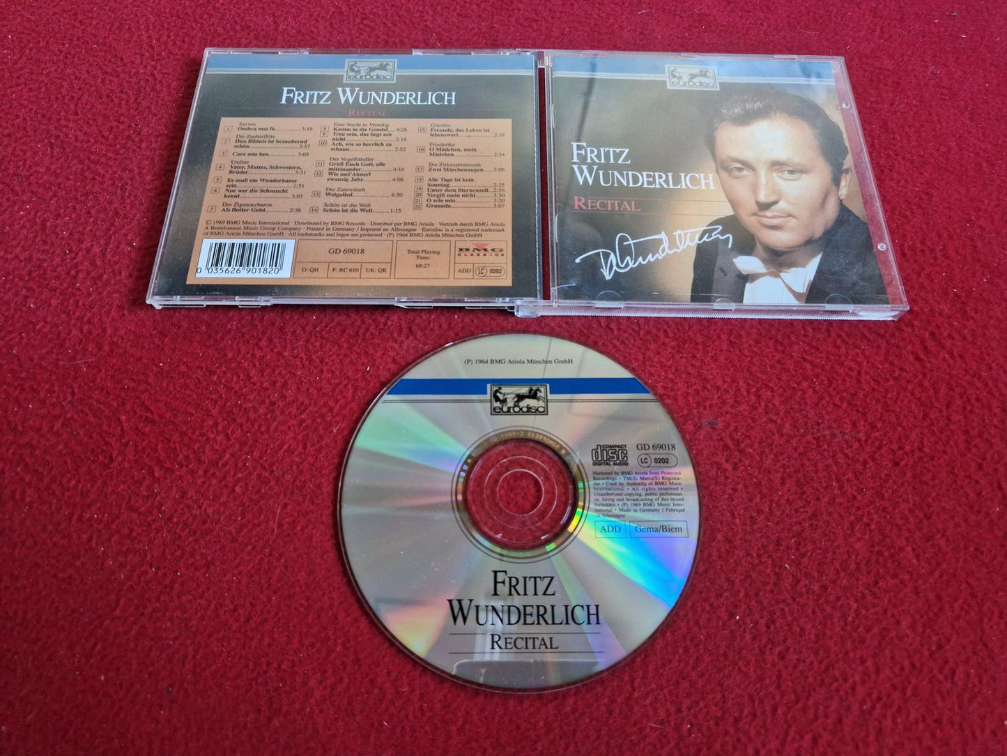 FRITZ WUNDERLICH RECITAL CD