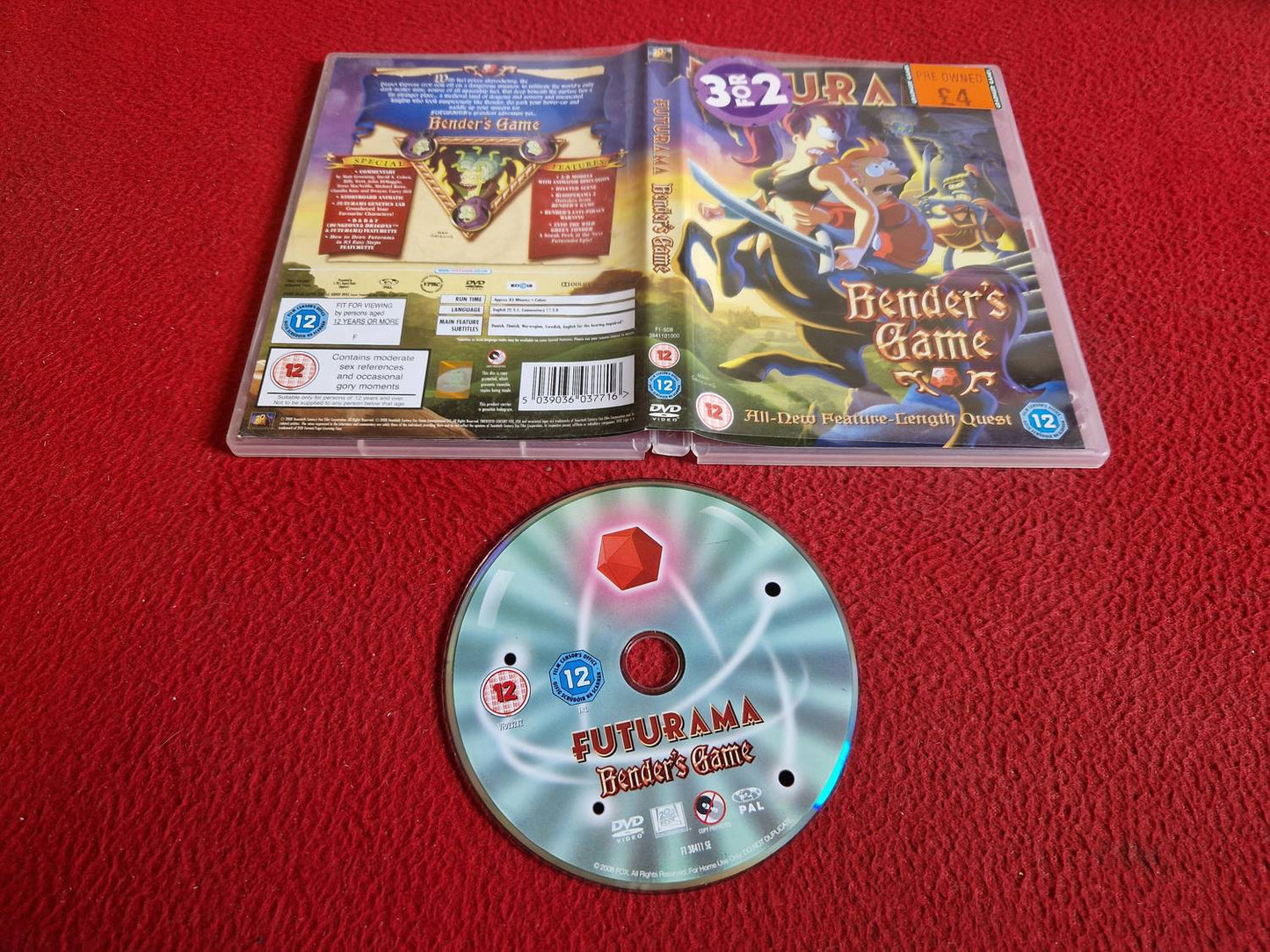 FUTURAMA BENDER'S GAME DVD