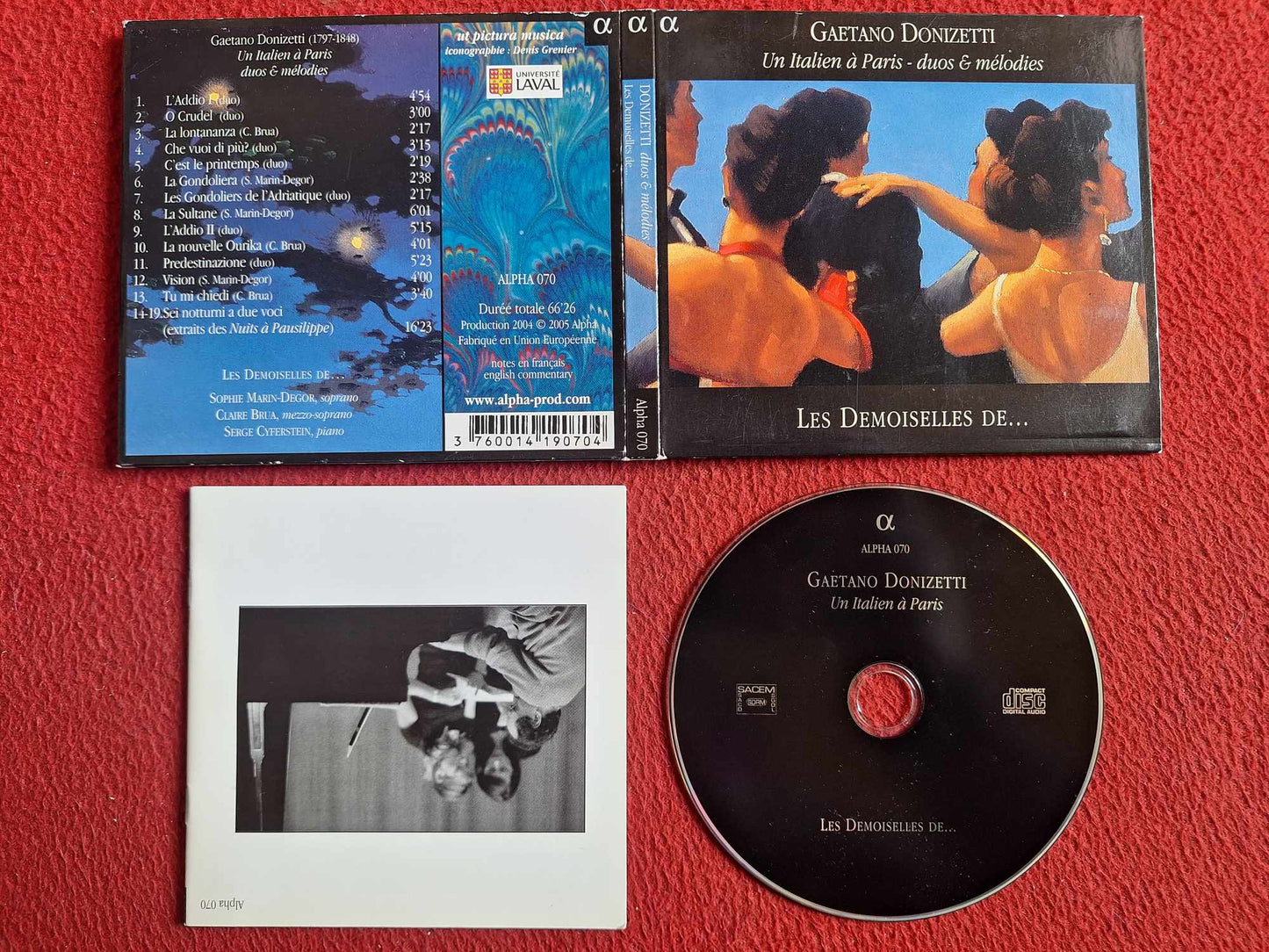 GAETANO DONIZETTI UN ITALIEN A PARIS - DUOS & MELODIES - LES DEMOISELLES DE...CD