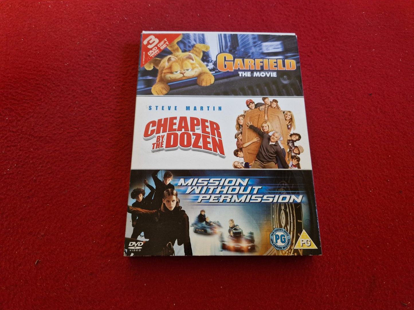 GARFIELD / CHEAPER BY THE DOZEN / MISSION WITHOUT PERMISSION BOX till DVD