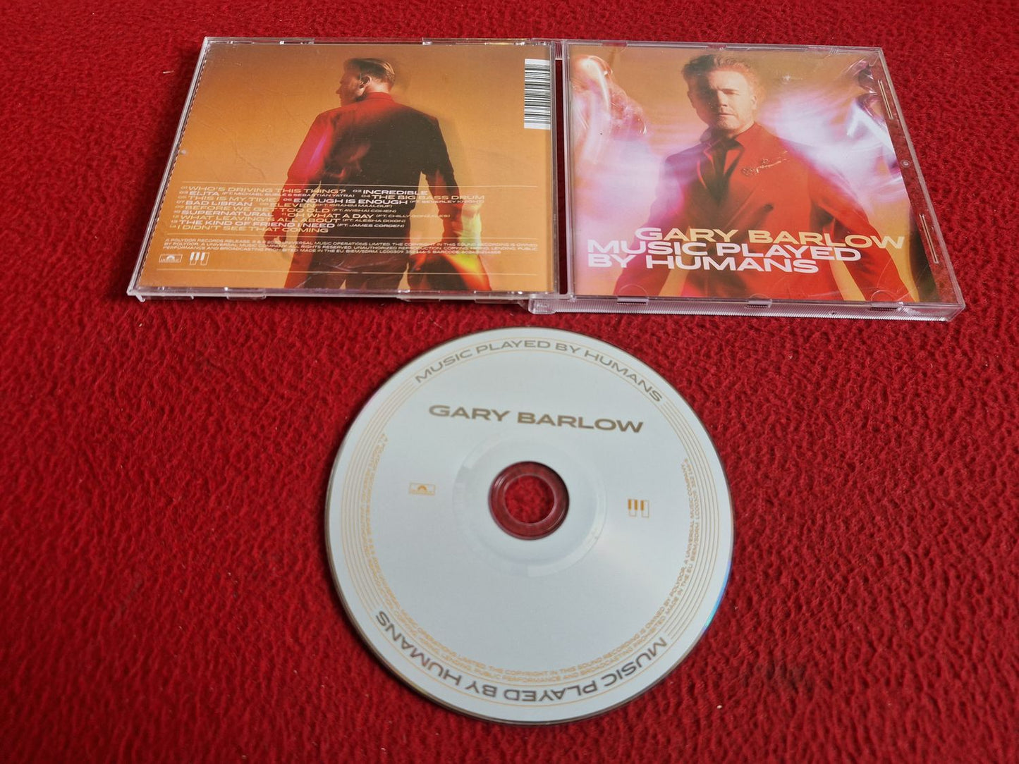 GARY BARLOW MUSIC PLAYED BY HUMANS CD