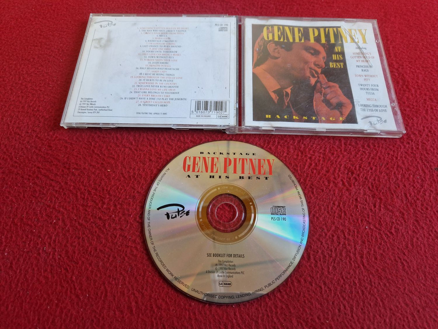 GENE PITNEY – BACKSTAGE AT HIS BEST CD