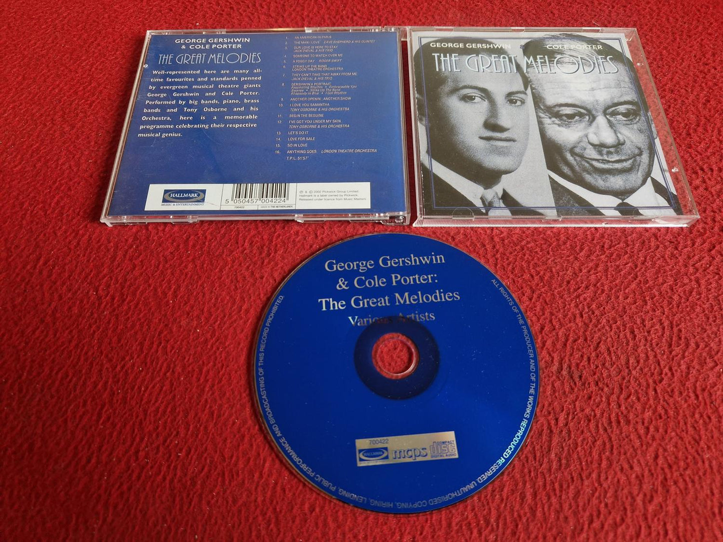 GEORGE GERSHWIN & COLE PORTER THE GREAT MELODIES CD