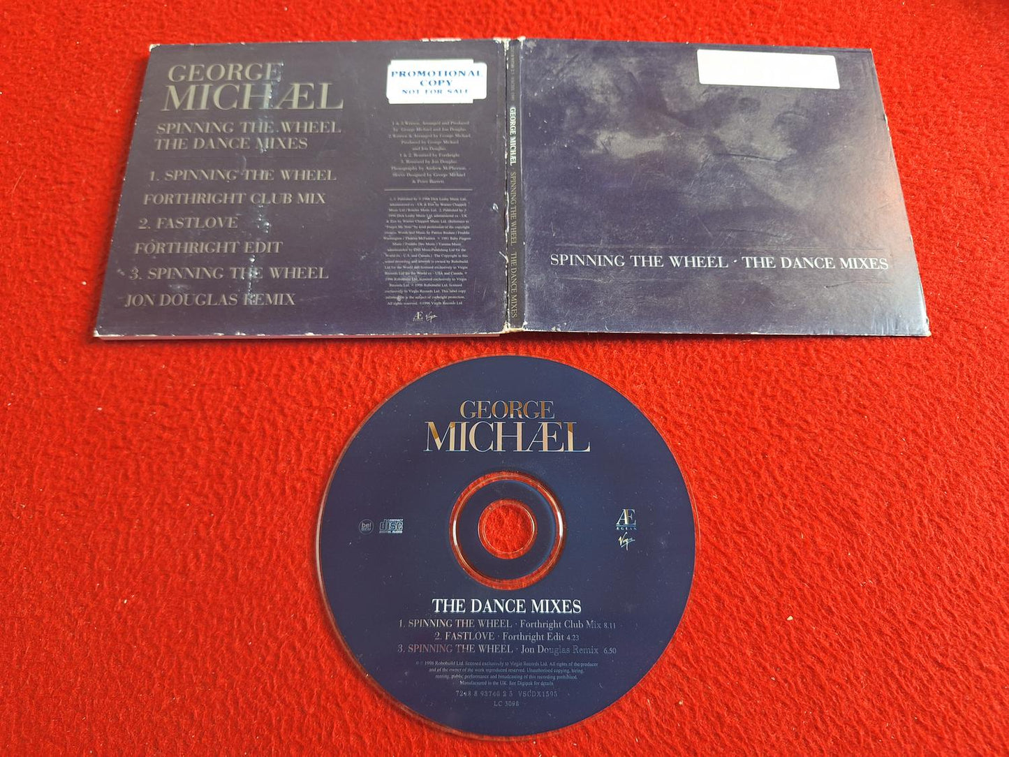 GEORGE MICHAEL SPINNING THE WHEEL THE DANCE MIXES PROMO CD