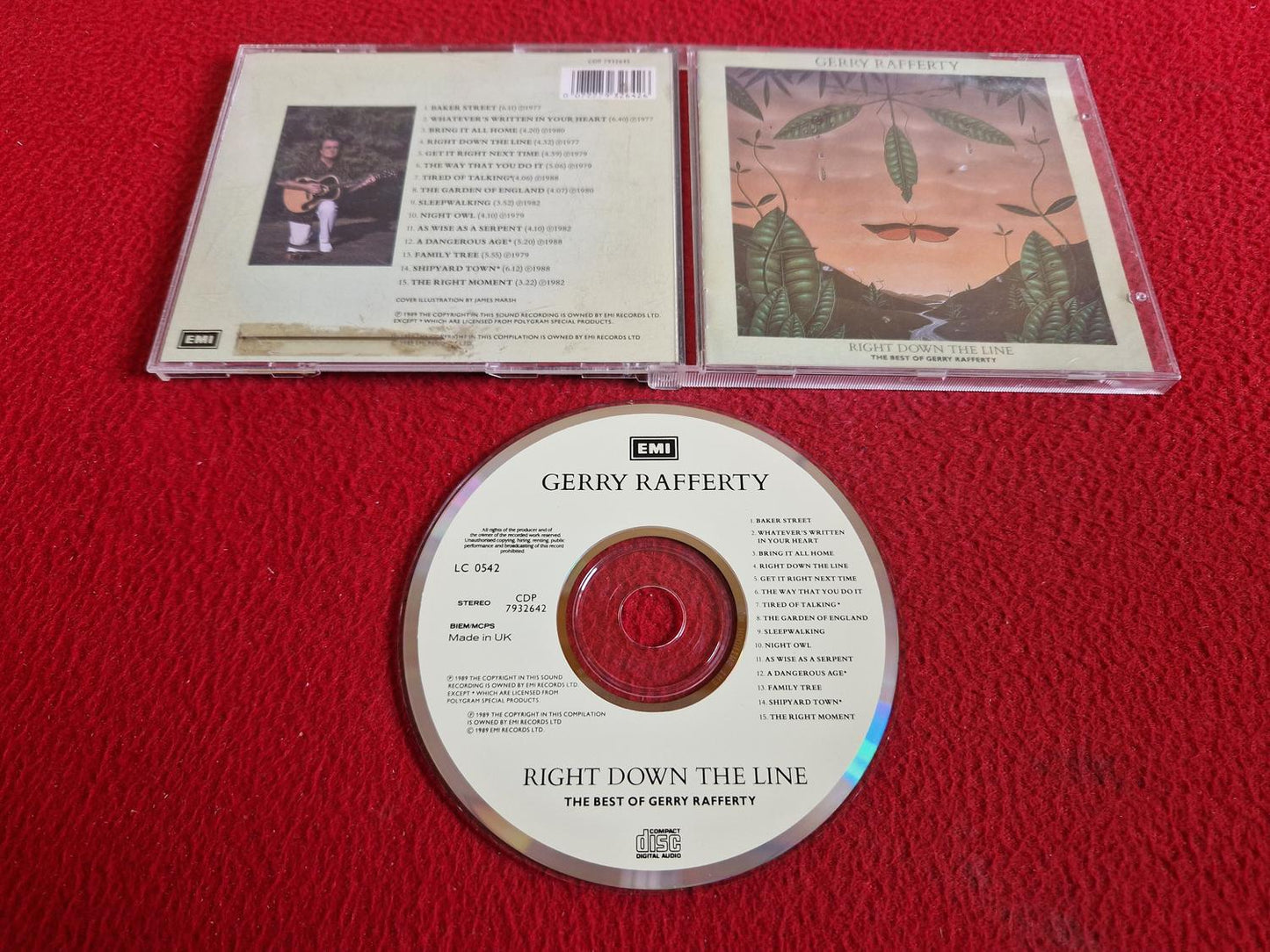 GERRY RAFFERTY RIGHT DOWN THE LINE THE BEST OF CD