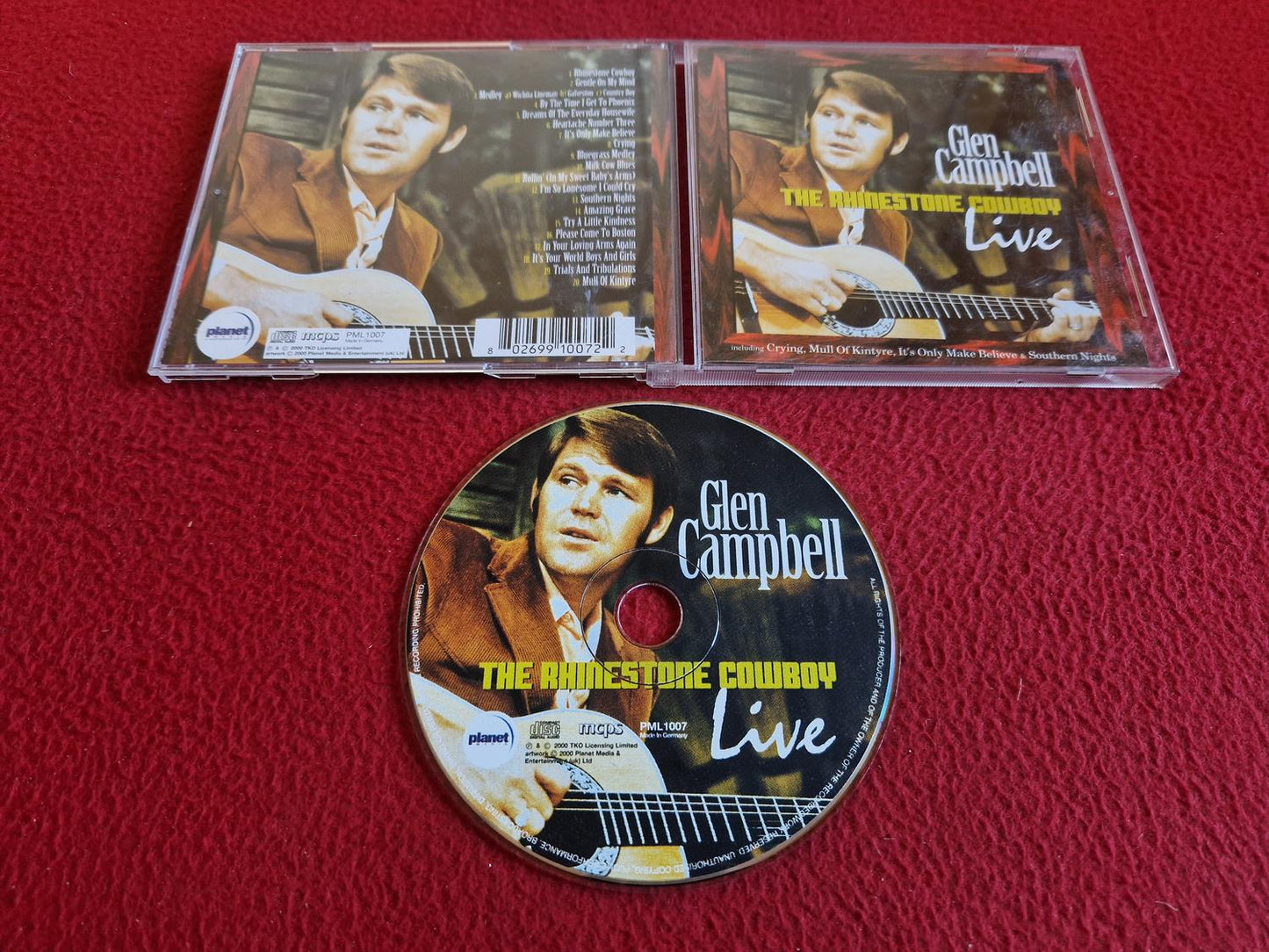 GLEN CAMPBELL THE RHINESTONE COWBOY LIVE CD