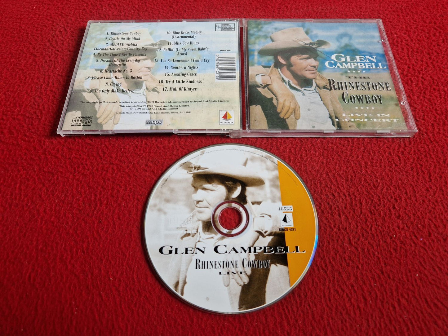 GLEN CAMPBELL THE RHINESTONE COWBOY LIVE IN CONCERT CD