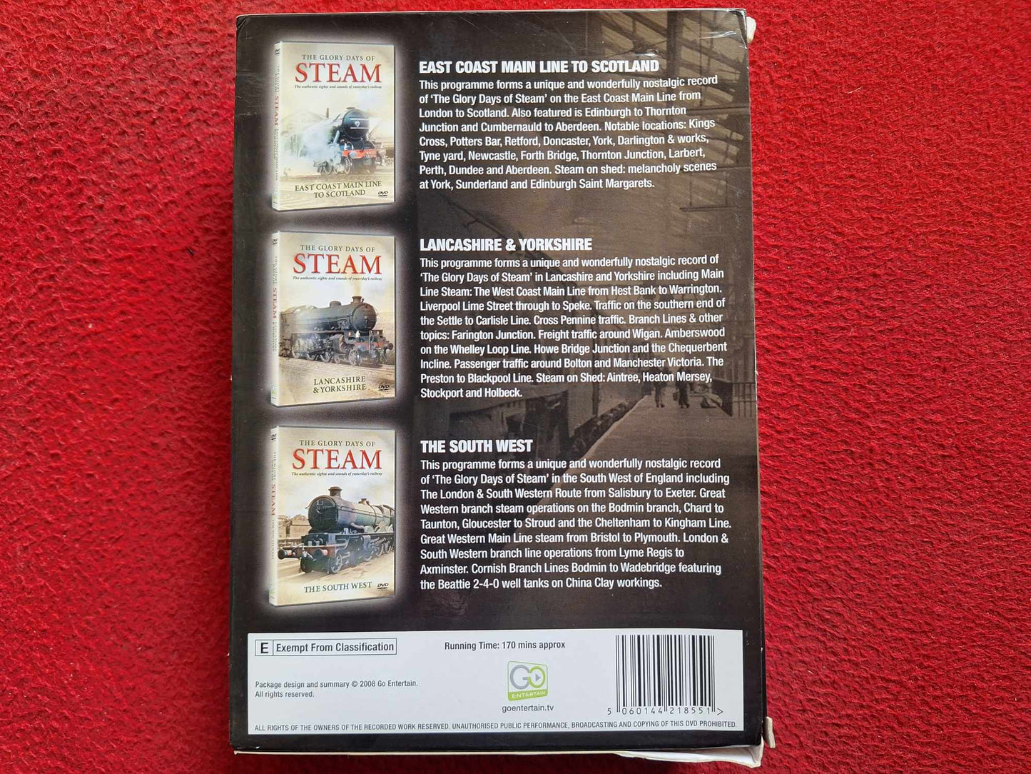 GLORY DAYS OF BRITISH STEAM BOX DVD