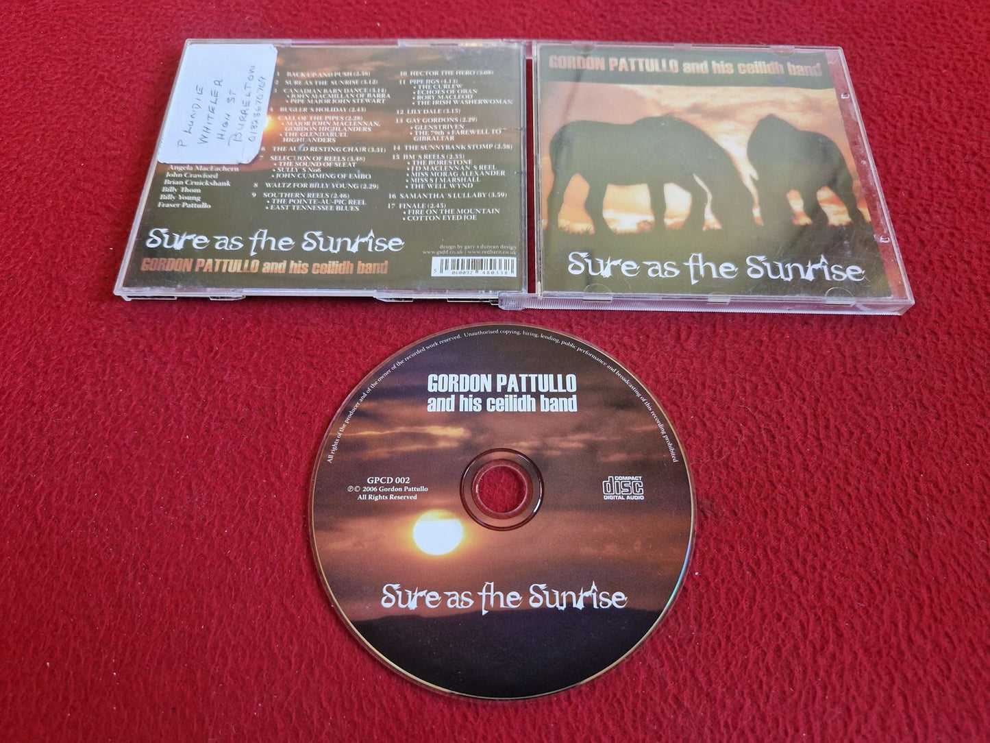 GORDON PATTULLO AND HIS CEILIDH BAND SURE AS THE SUNRISE CD