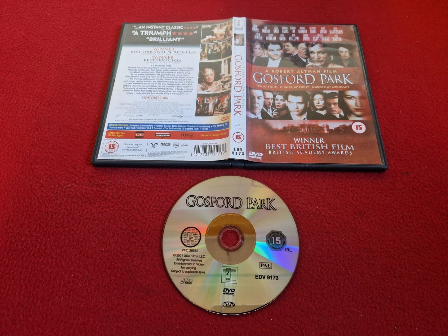 GOSFORD PARK DVD