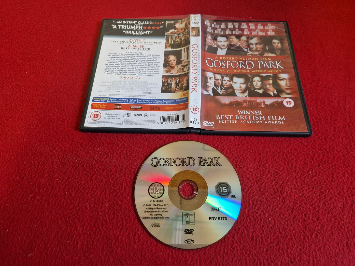GOSFORD PARK DVD