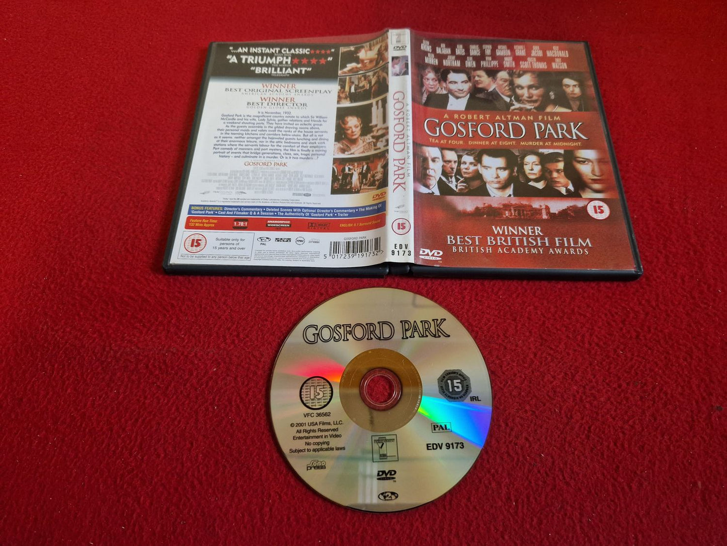 GOSFORD PARK DVD