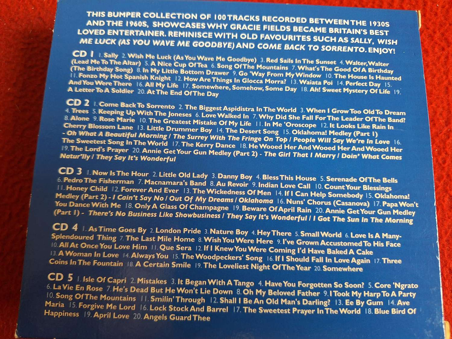 GRACIE FIELDS GOLD 100 SONGS FROM OUR GRACIE CD BOX