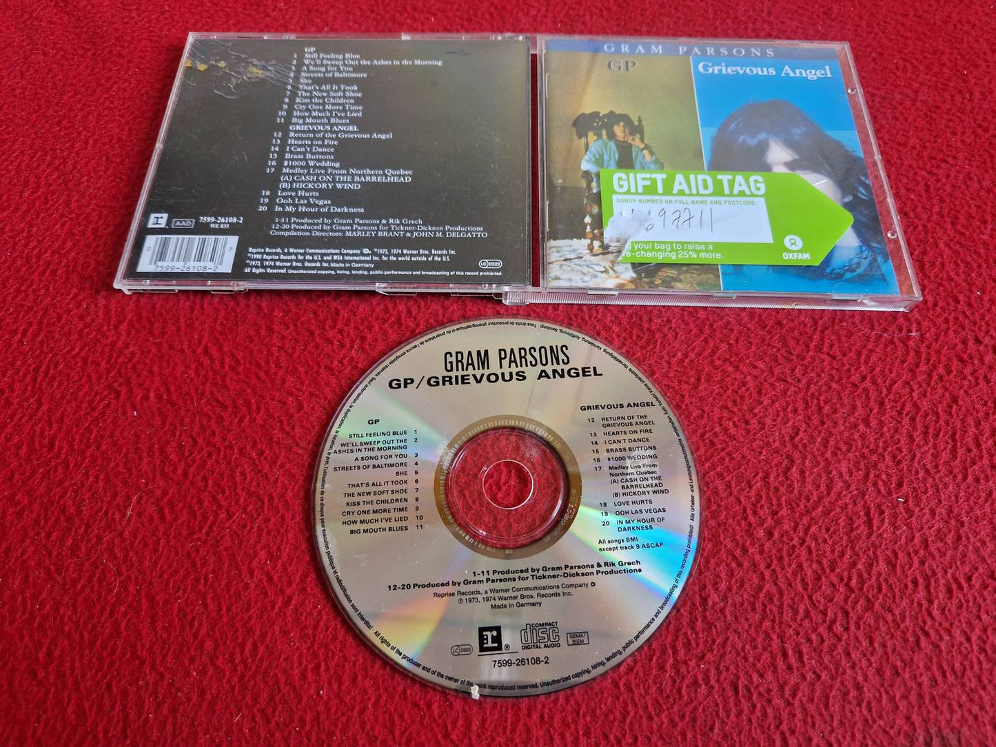 GRAM PARSONS GP / GRIEVOUS ANGEL CD
