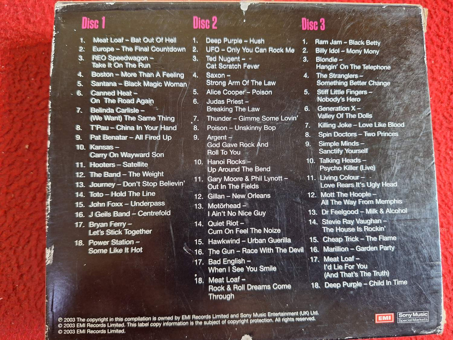 GREATEST ROCK - TALKING HEADS / DEEP PURPLE / JUDAS PRIEST mfl CD BOX