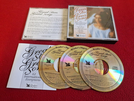 GREAT STARS GREAT SONGS 61 INTERNATIONAL EVERGREENS CD BOX