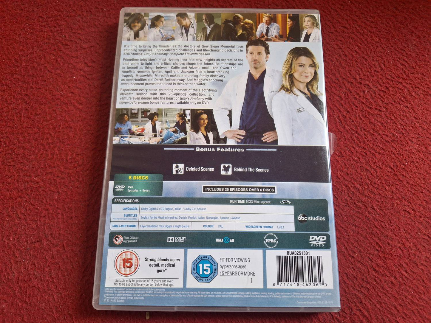 GREY'S ANATOMY SEASON 11 BOX DVD