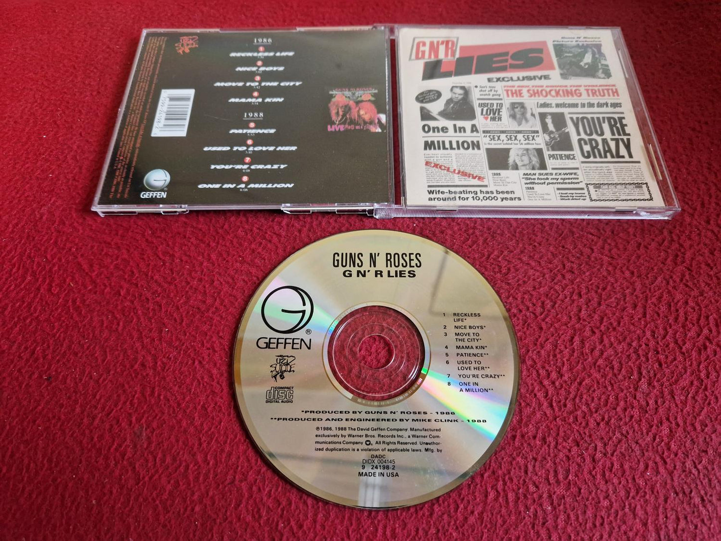 GUNS N' ROSES G N' R LIES CD