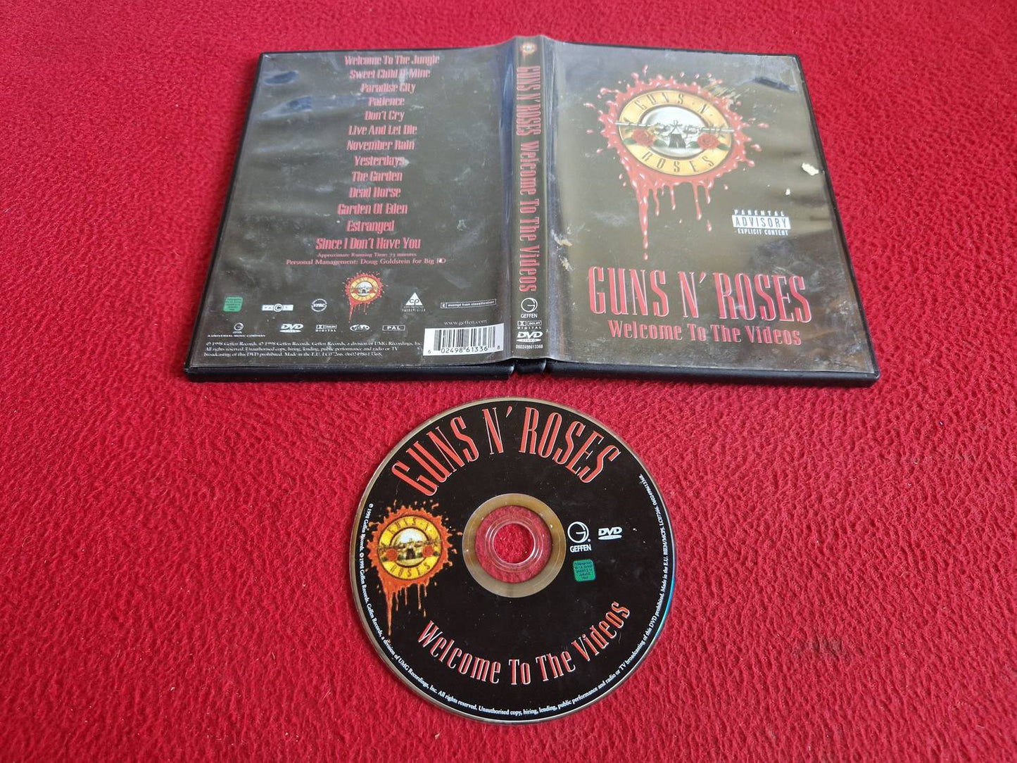 GUNS N' ROSES WELCOME TO THE VIDEOS DVD