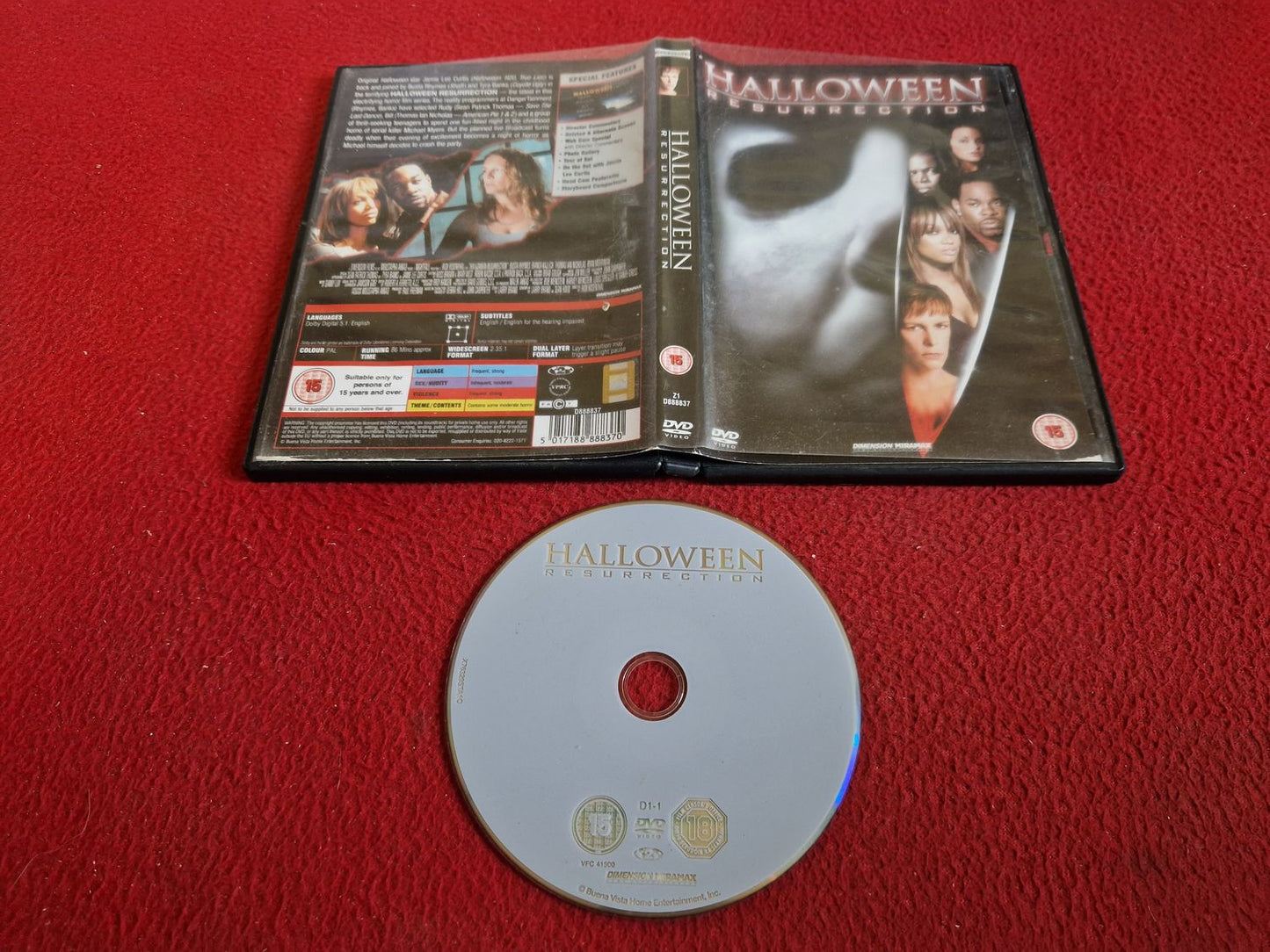 HALLOWEEN RESURRECTION DVD