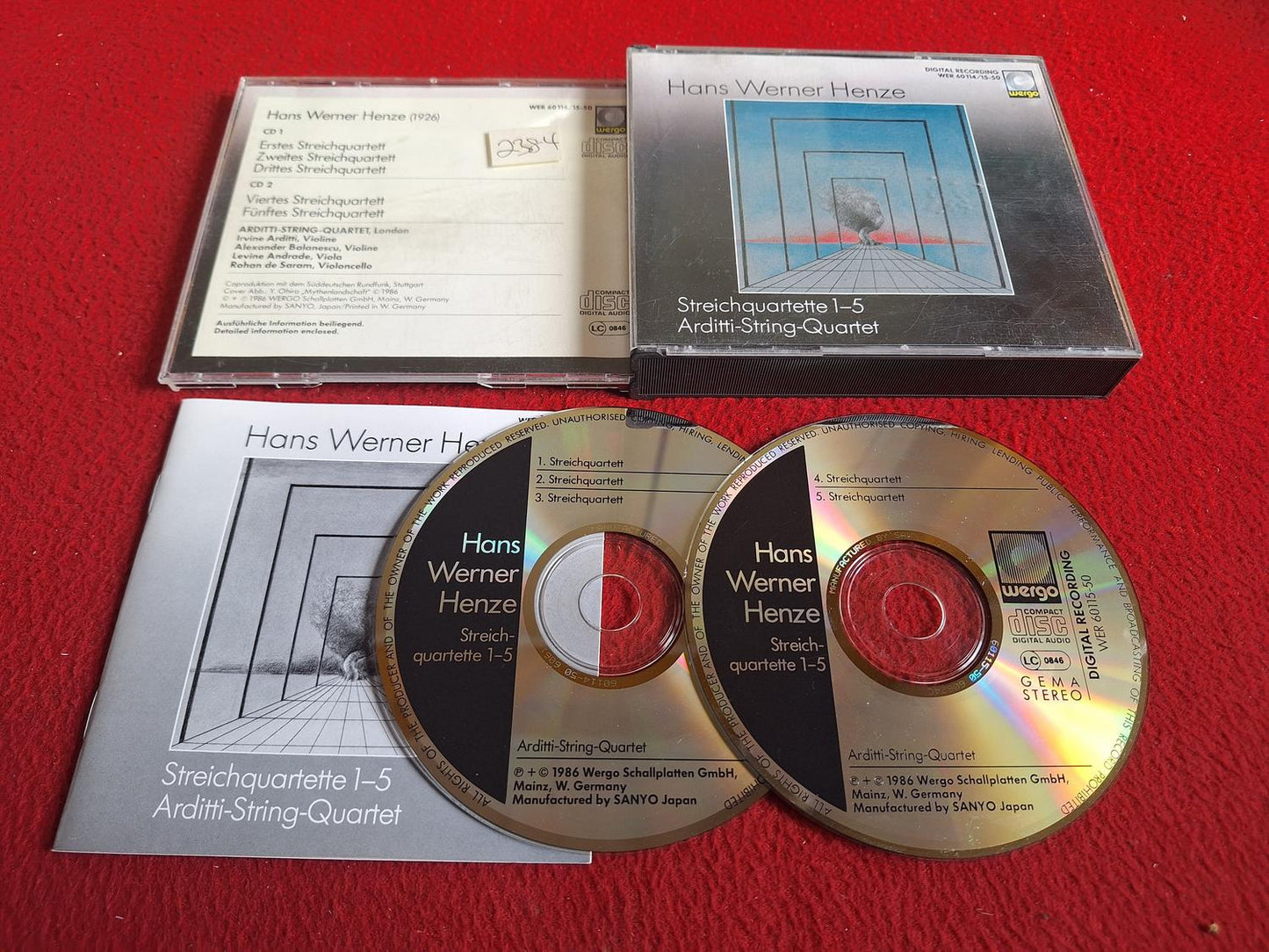 HANS WERNER HENZE STREICHQUARTETTE 1 - 5 ARDITTI-STRING-QUARTET CD BOX