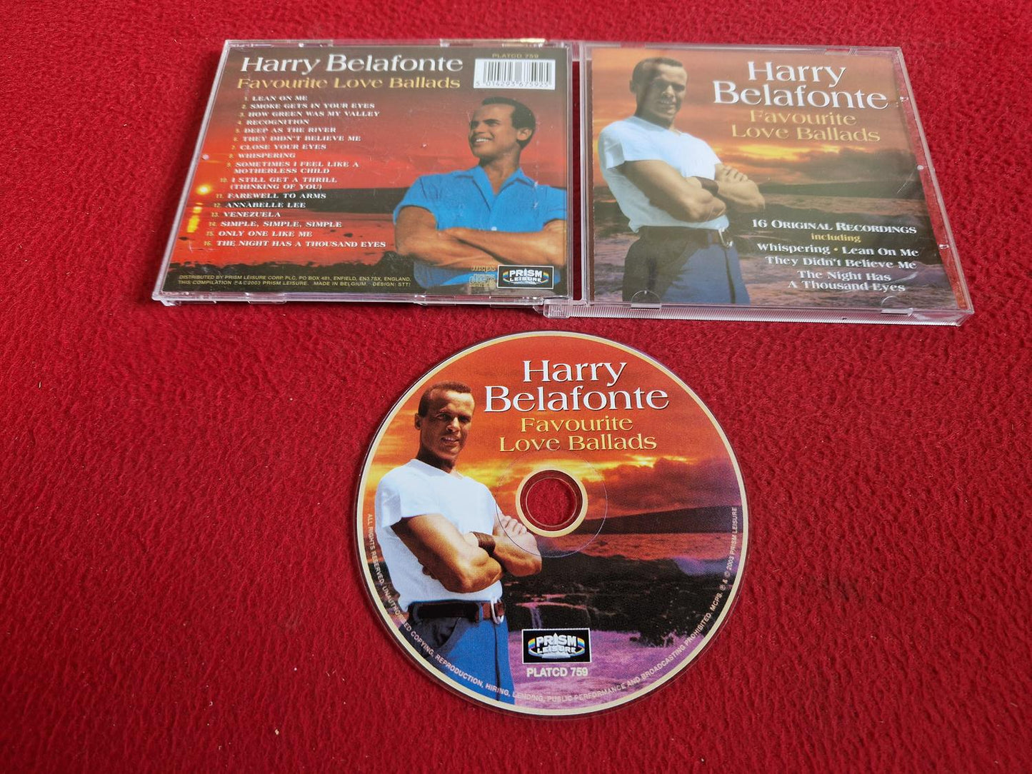 HARRY BELAFONTE FAVOURITE LOVE BALLADS CD