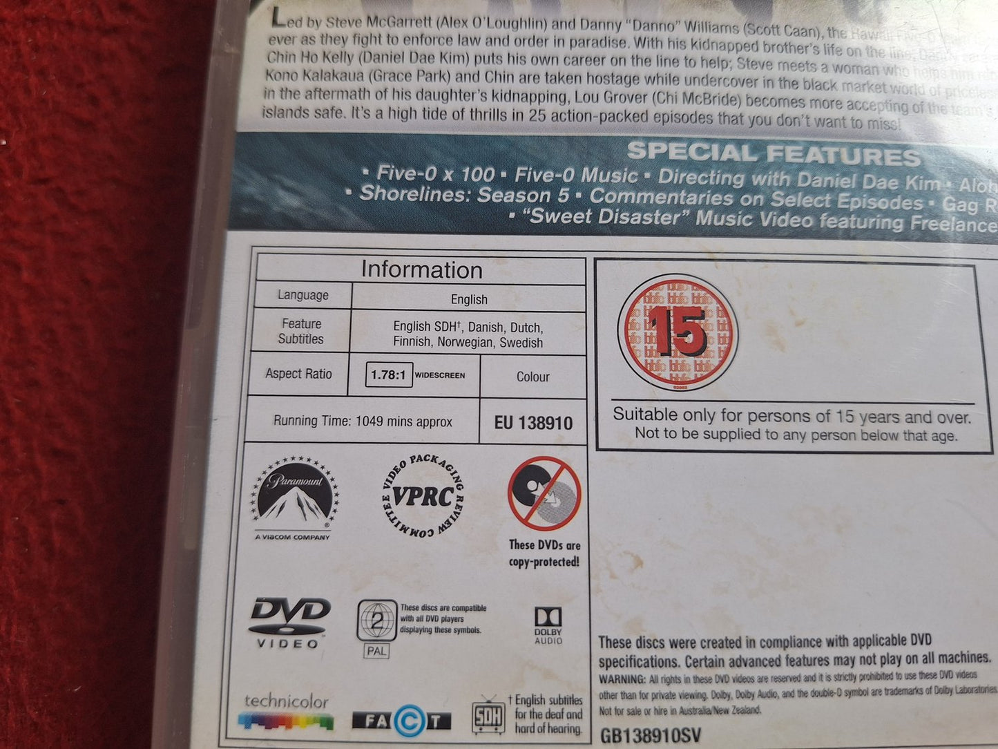HAWAII FIVE-O SEASON 5 BOX DVD