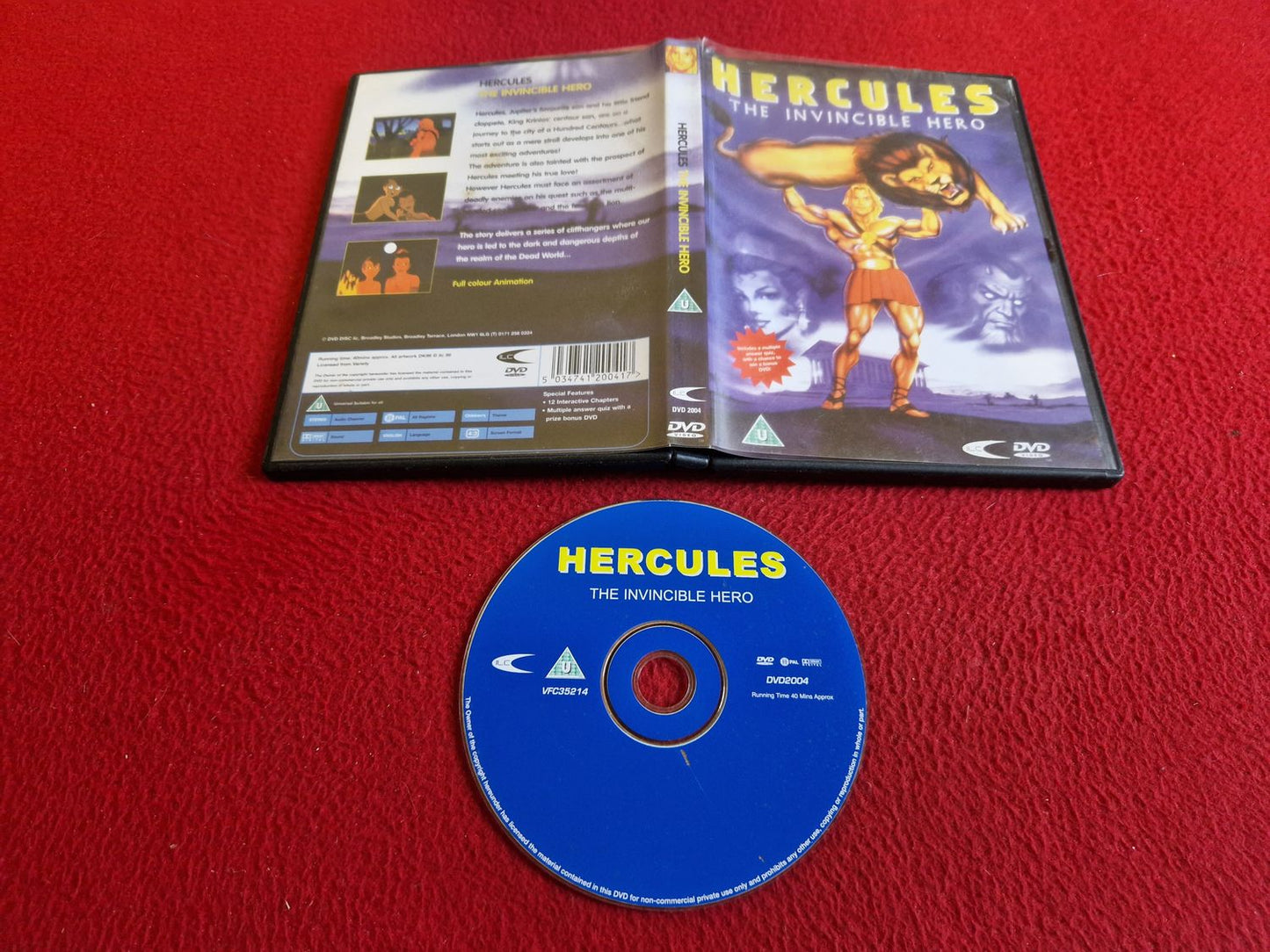 HERCULES THE INVINCIBLE HERO DVD