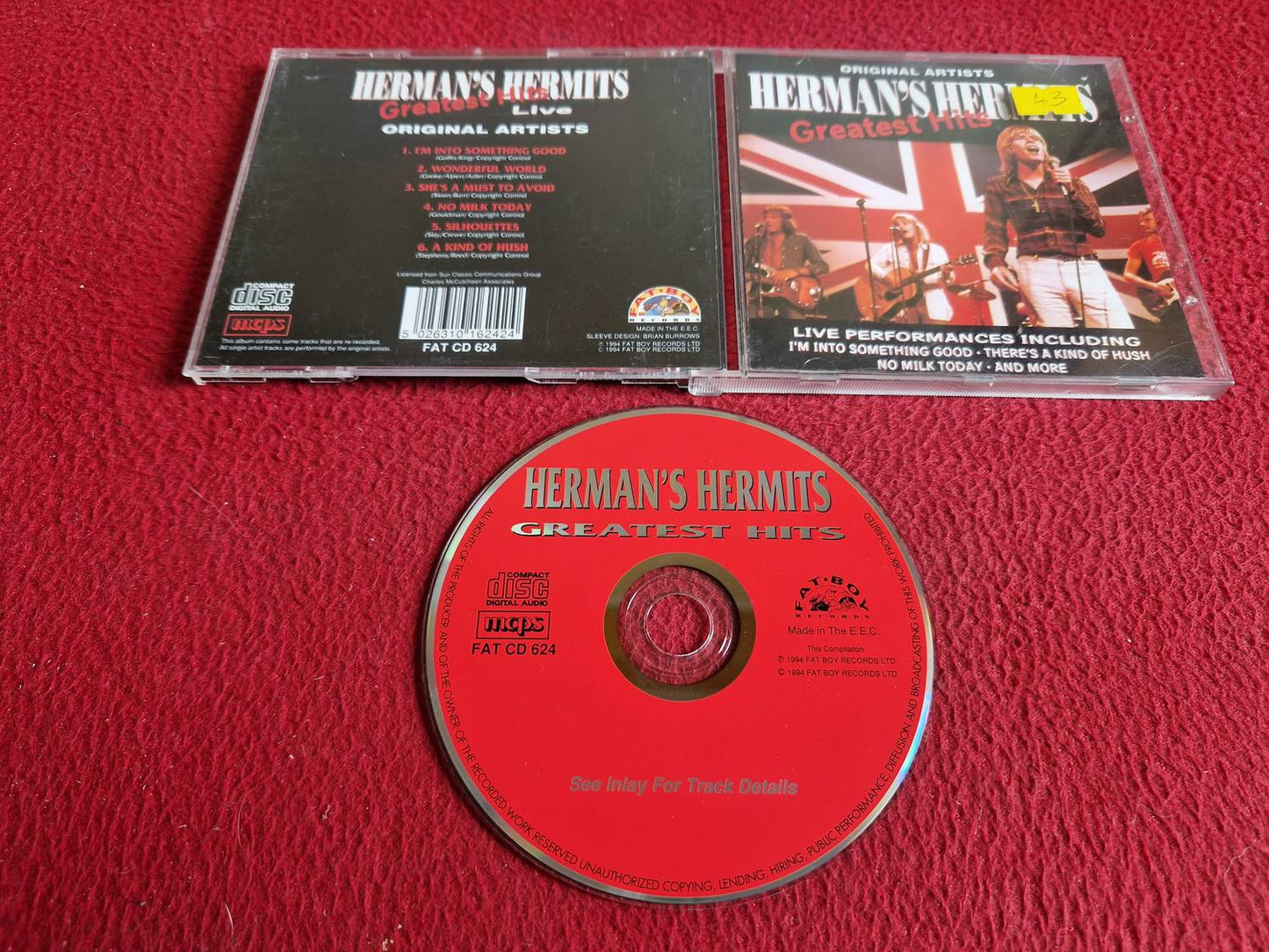 HERMAN'S HERMITS GREATEST HITS CD