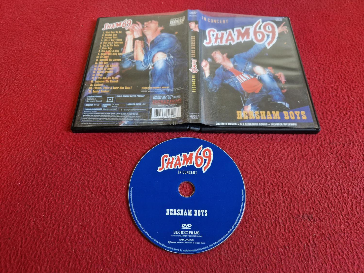 HERSHAM BOYS SHAM 69 IN CONCERT [ REGION 0 / NTSC ] DVD