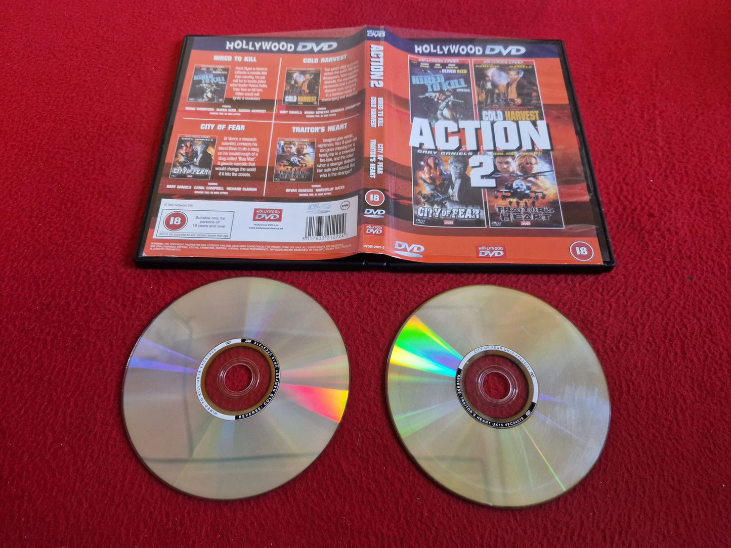 HIRED TO KILL / COLD HARVEST / CITY OF FEAR / TRAITOR'S HEART DVD