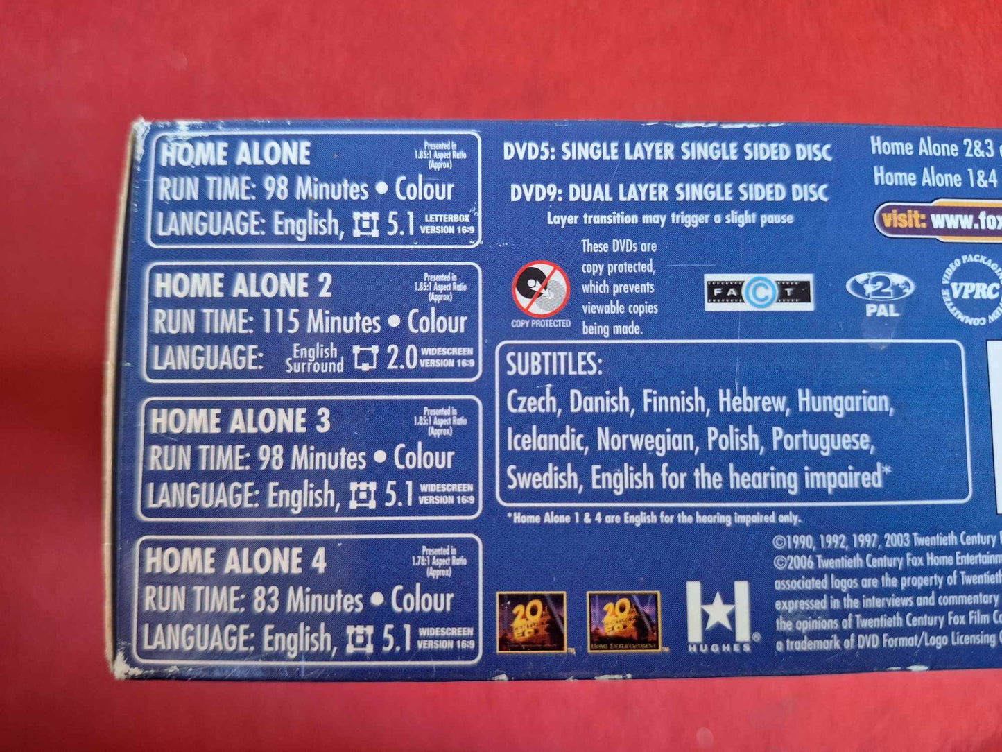 HOME ALONE 1 - 4 [ SVENSK TEXT ] BOX DVD