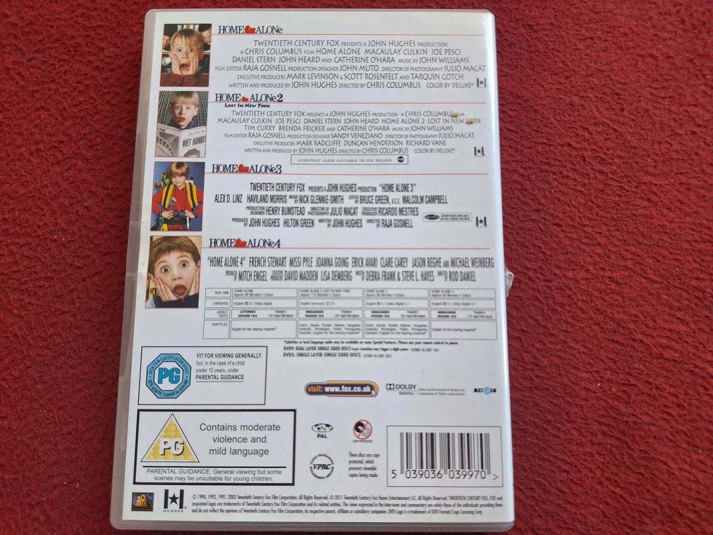 HOME ALONE 4 FILM COLLECTION BOX DVD