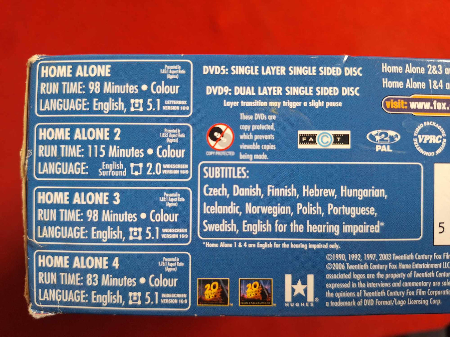 HOME ALONE SERIES 1 - 4 FAMILY FUNPACK BOX DVD