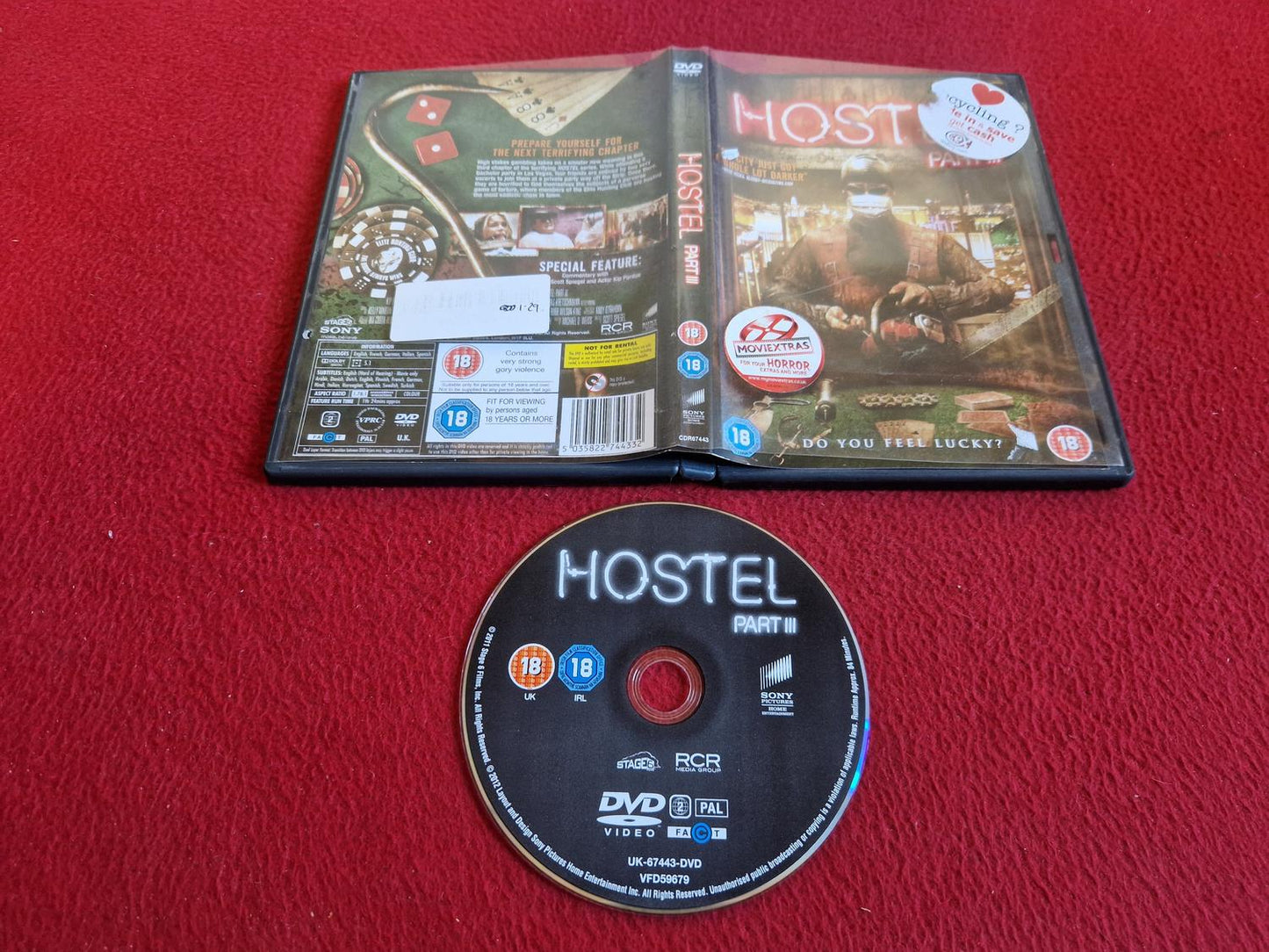 HOSTEL PART 3 DVD