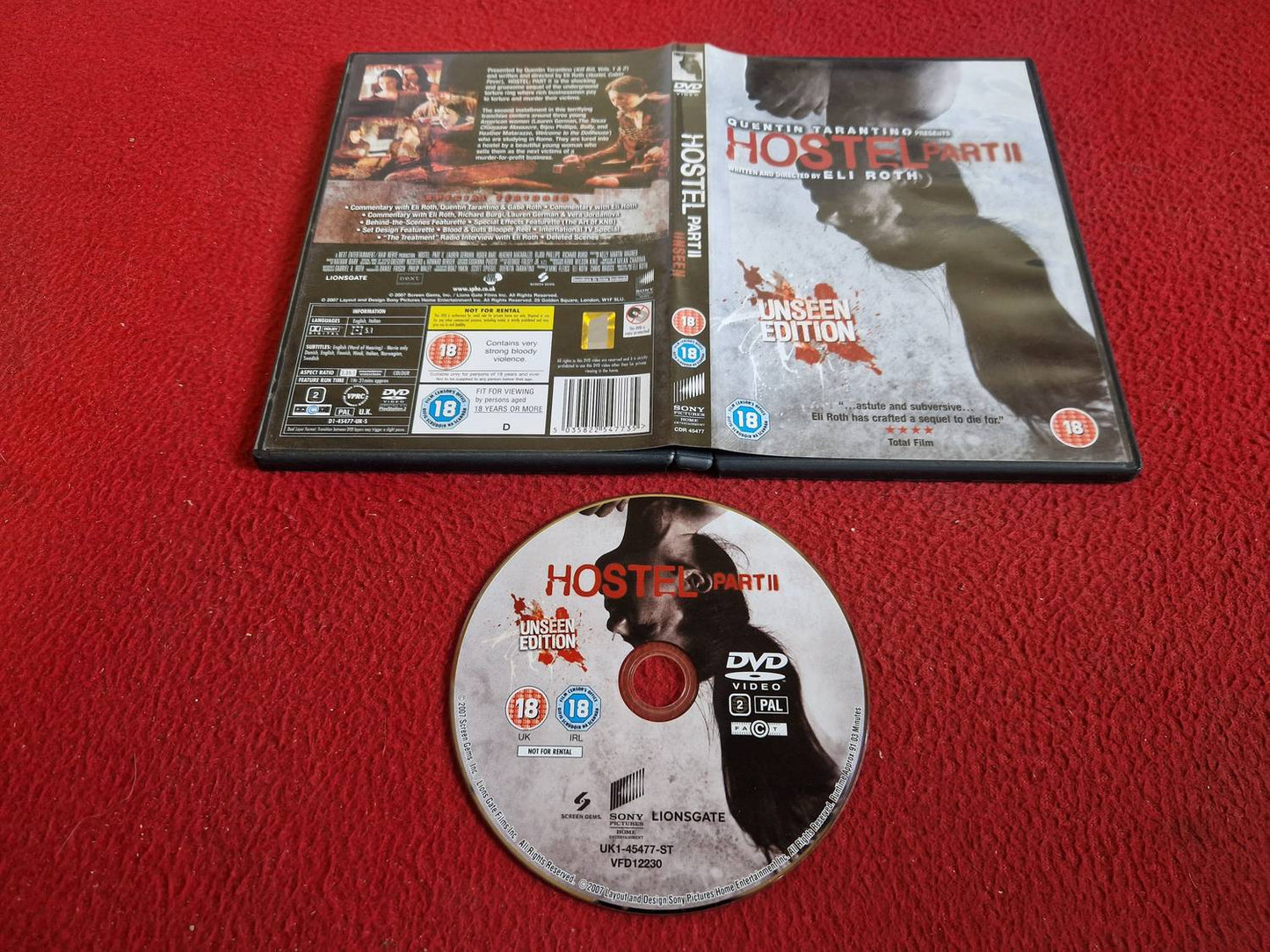 HOSTEL PART II DVD