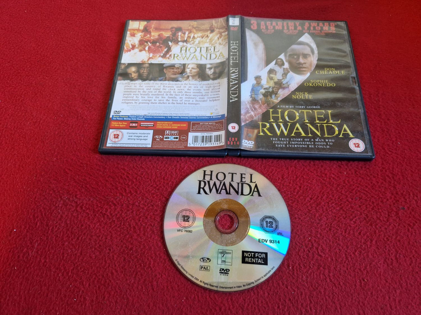HOTEL RWANDA DVD