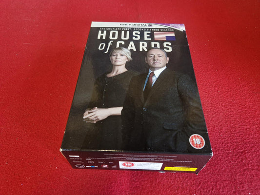 HOUSE OF CARDS SEASONS 1 - 3 BOX till DVD